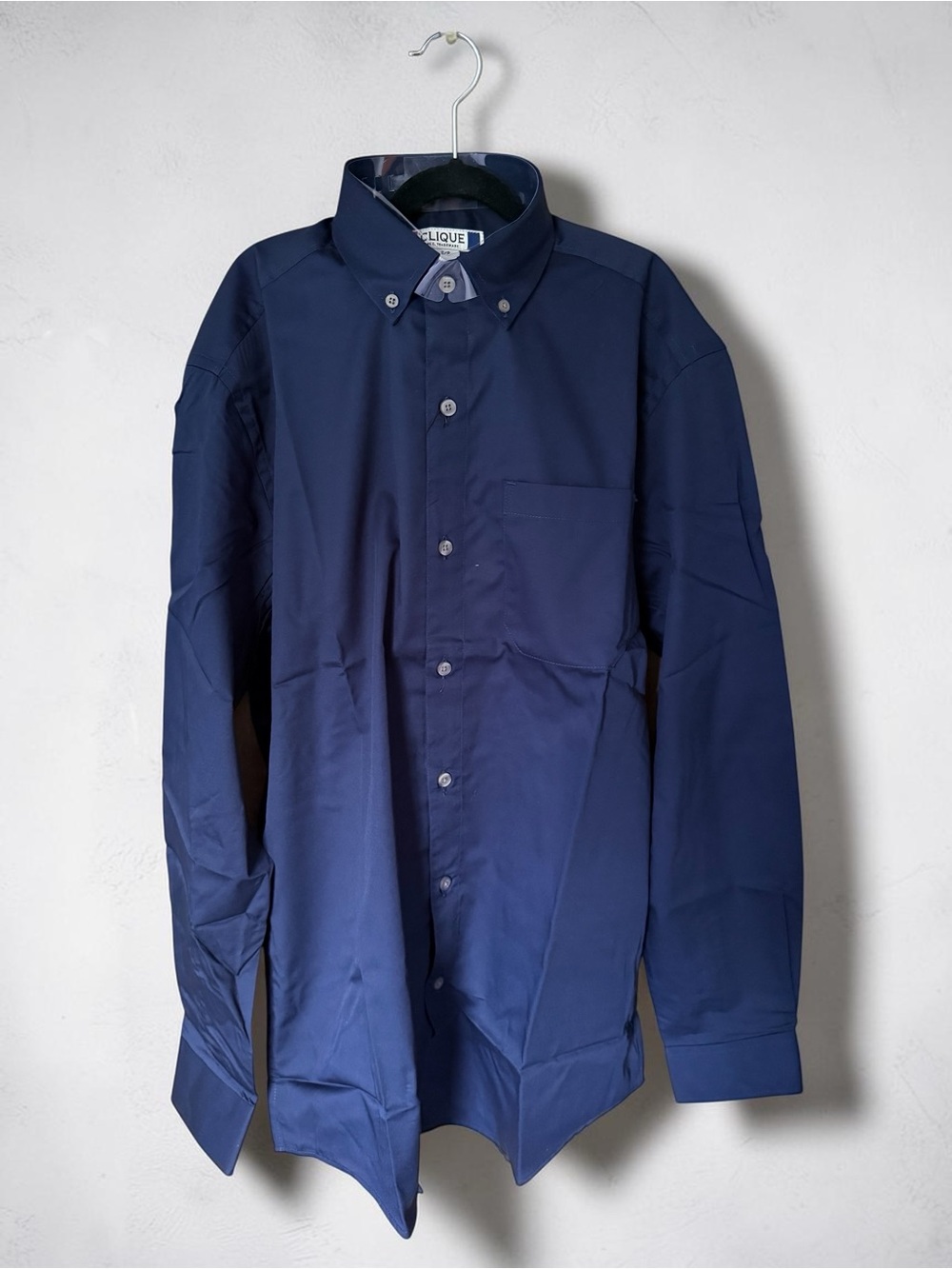 SALE Clique MensNavy Button-Down longsleeve